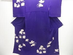 大正ロマン　錦紗抽象枝花模様着物